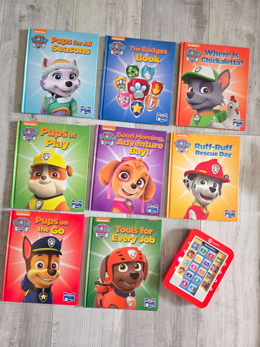 Paw Patrol 8-Book Library and Electronic Reader