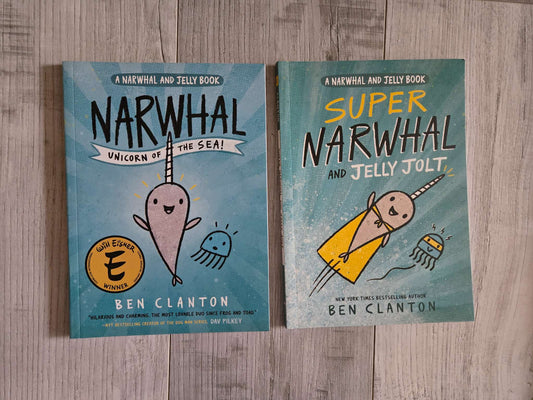 A Narwhal and Jelly Book - Set of 2 different stories from the series (Brand New)