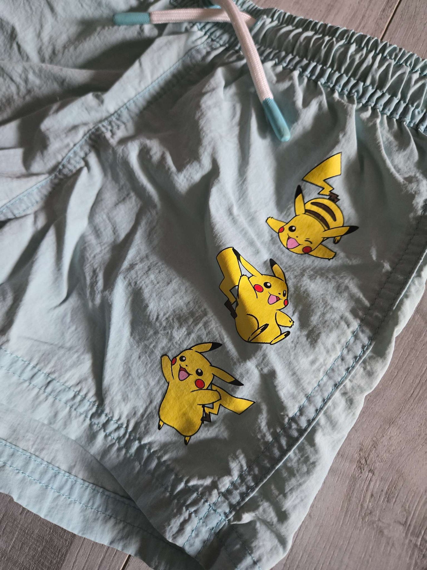H&M Pikachu Swim Shorts, Size 6x/7, Kids 6/6X
