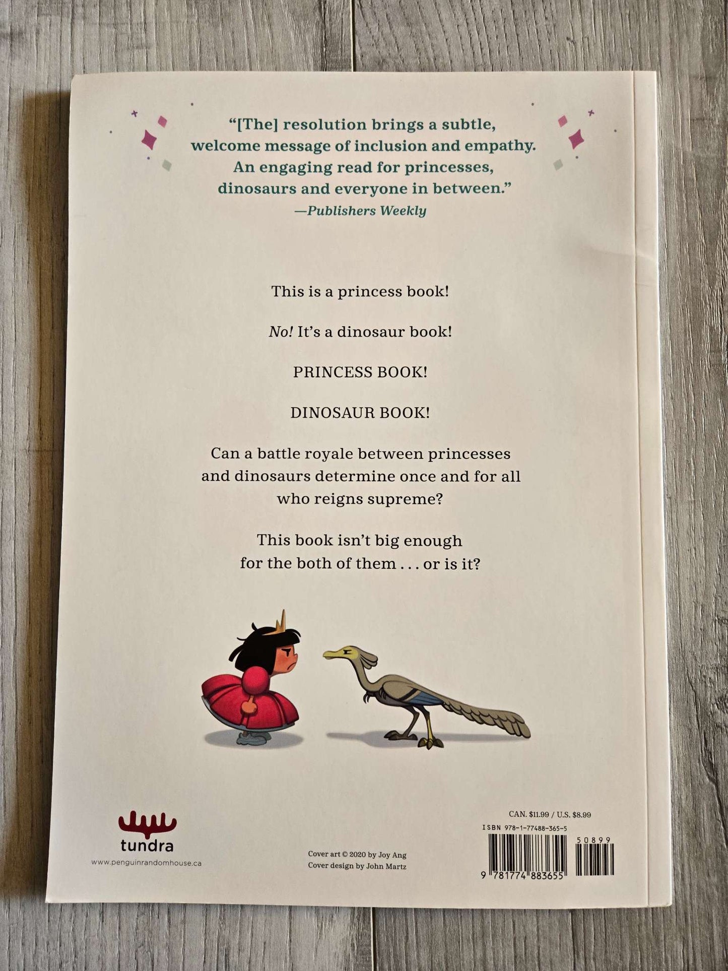 Princess Versus Dinosaurs Book, Brand New