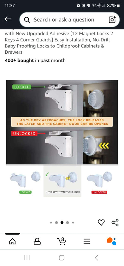 DLux Magnetic locks for child proofing. THE STRONGEST POSSIBLE OPTION. MSRP $39.99