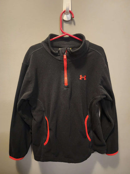 Size 5 Under Armour light fleece 3/4 zip up , Kids 5/5T