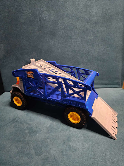 Hot Wheels Monster Trucks Toy Hauler, Oversized Truck Carries & Stores 12 1:64 Scale Monster Trucks or 32 Cars, Monster Mover Rhino MSRP $55