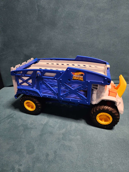 Hot Wheels Monster Trucks Toy Hauler, Oversized Truck Carries & Stores 12 1:64 Scale Monster Trucks or 32 Cars, Monster Mover Rhino MSRP $55