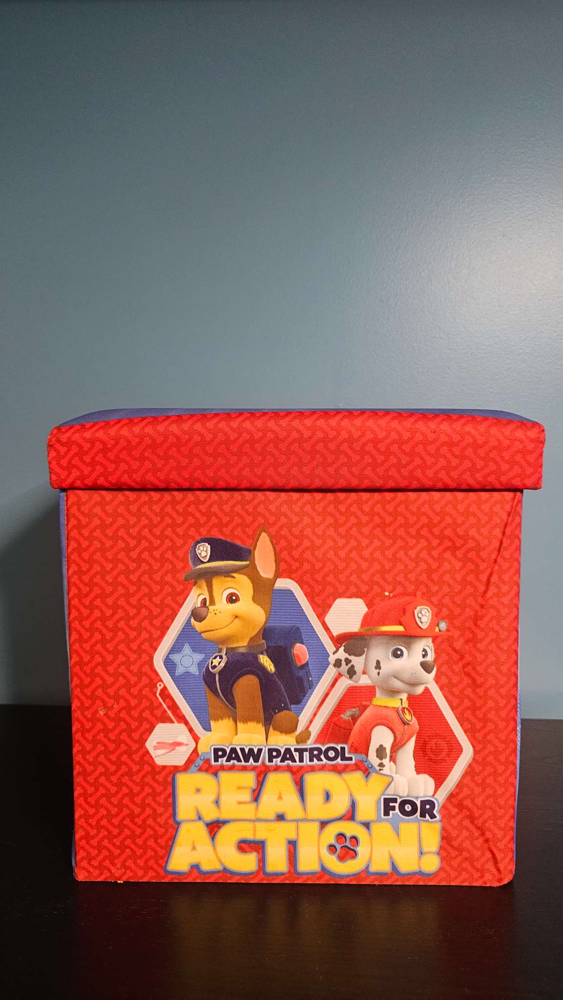 Collapsible Paw Patrol storage ottoman MSRP $49