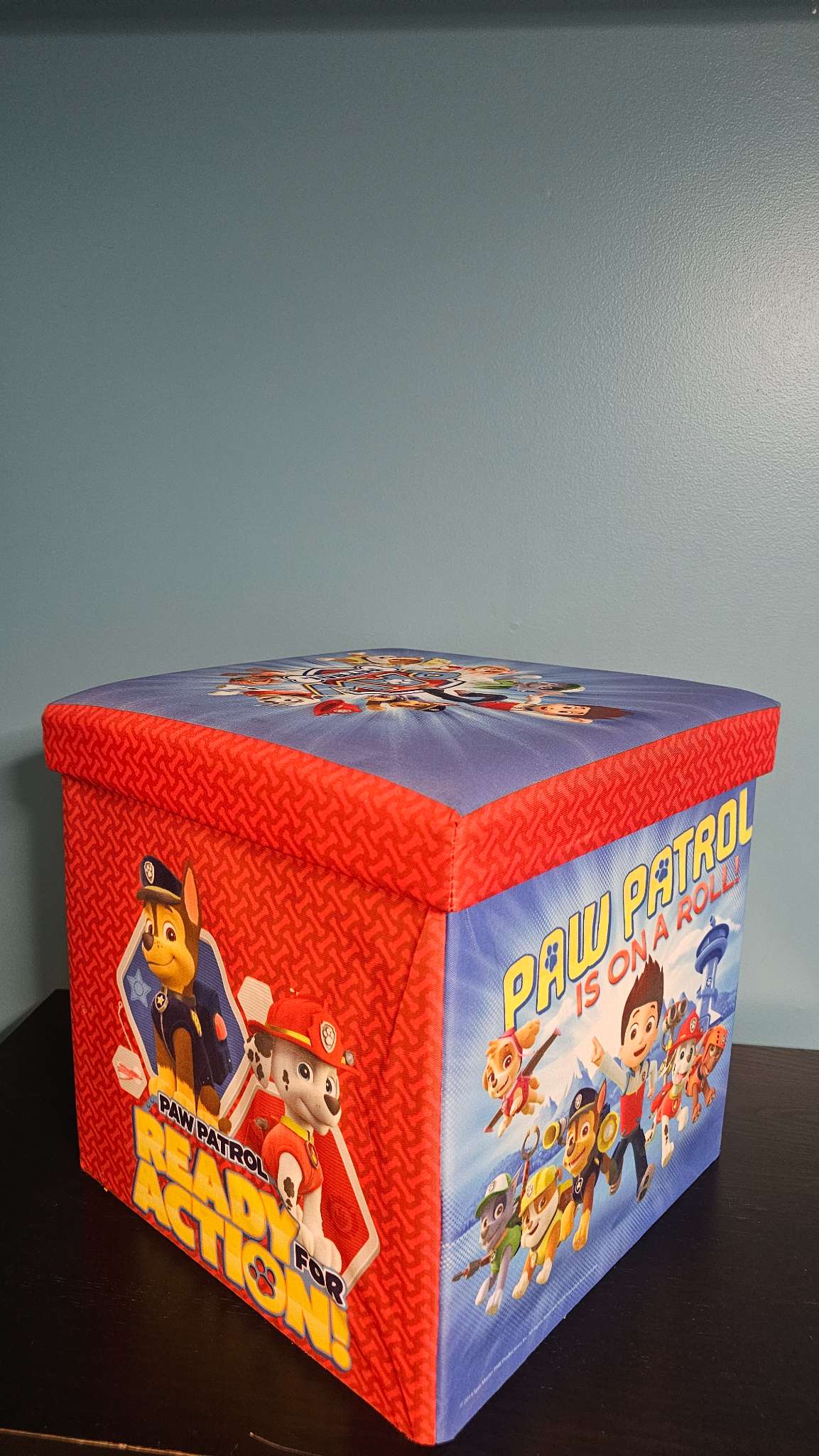 Collapsible Paw Patrol storage ottoman MSRP $49