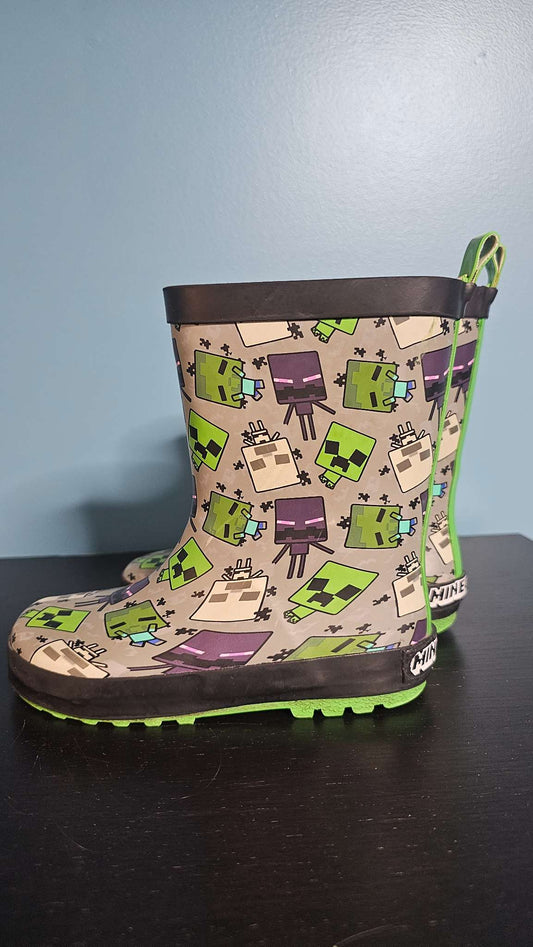 Size 11 Minecraft Rubber Boots , Shoes 11 (Toddler:2-4yr)