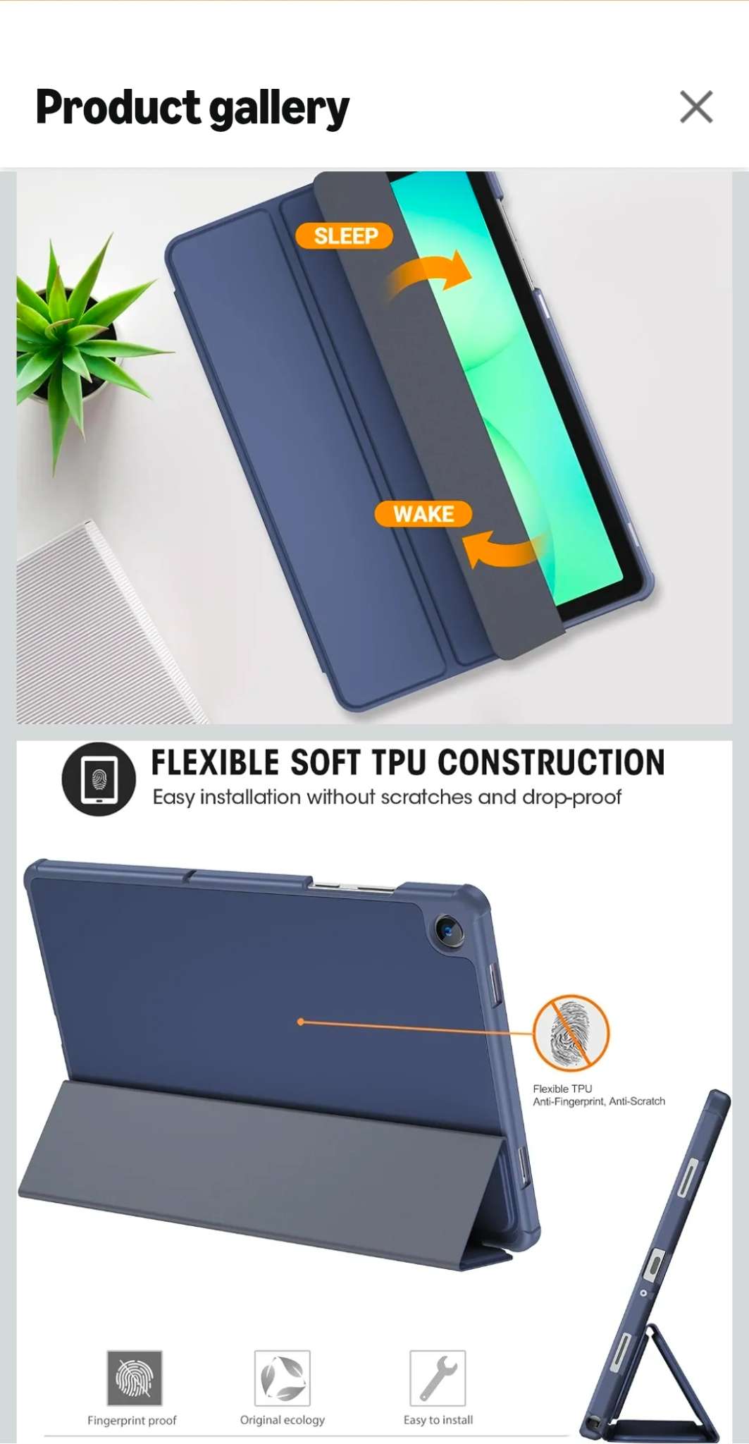ProCase for Galaxy Tab A11+ 2025/ A9+ 11 Inch Case -Navy