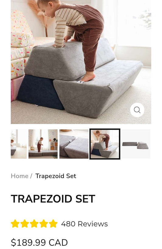 NEW trapezoids - Roo & You Joey Play Couch MSRP $190