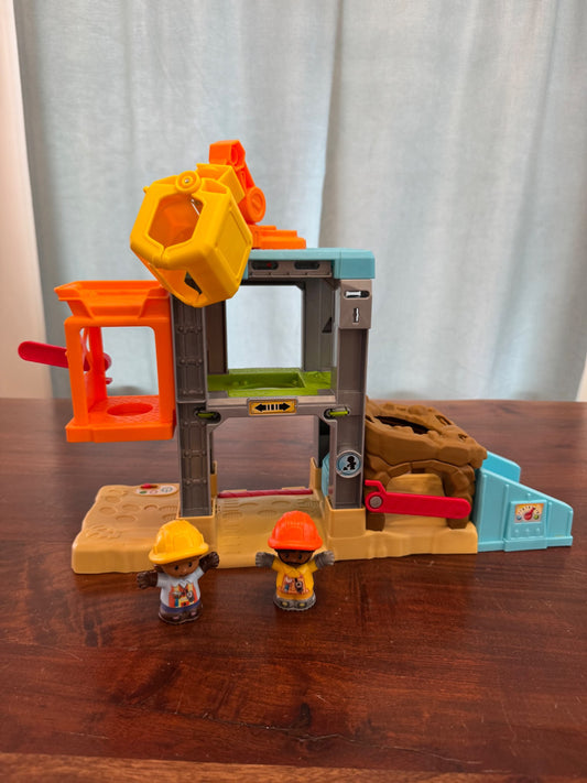 Little People Work Together Construction Site