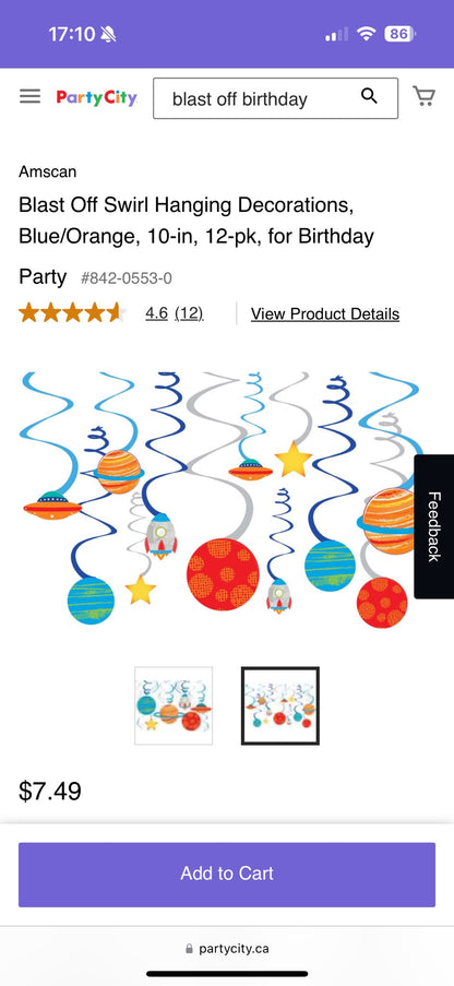 Space Themed Party Supplies