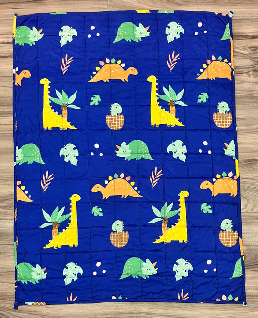 Reversible 5lb Dinosaur Print Weighted Blanket, VGUC