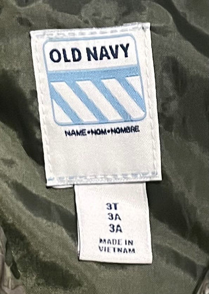 Old Navy Bug Camouflage Hooded Jacket, 3T, Kids 3T