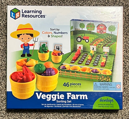 Learning Resources Veggie Farm Sorting Set, Ages 3+ (MSRP $42)