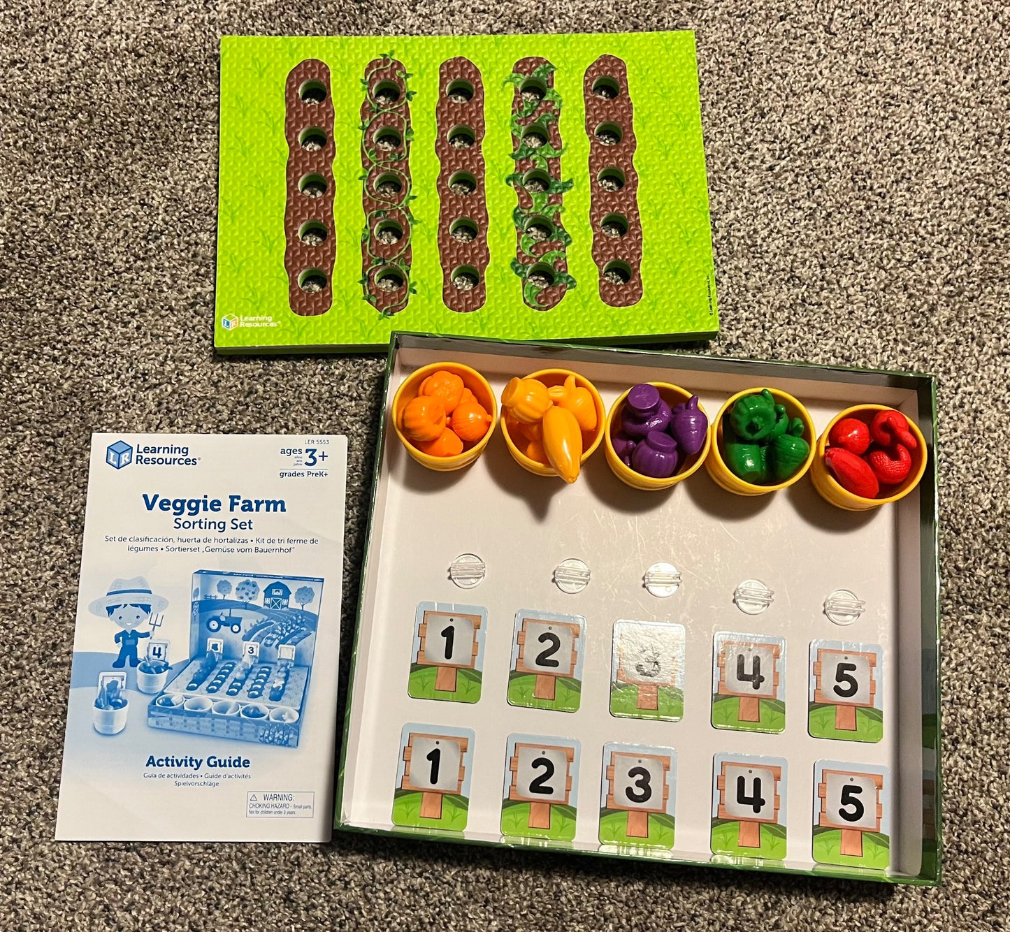 Learning Resources Veggie Farm Sorting Set, Ages 3+ (MSRP $42)
