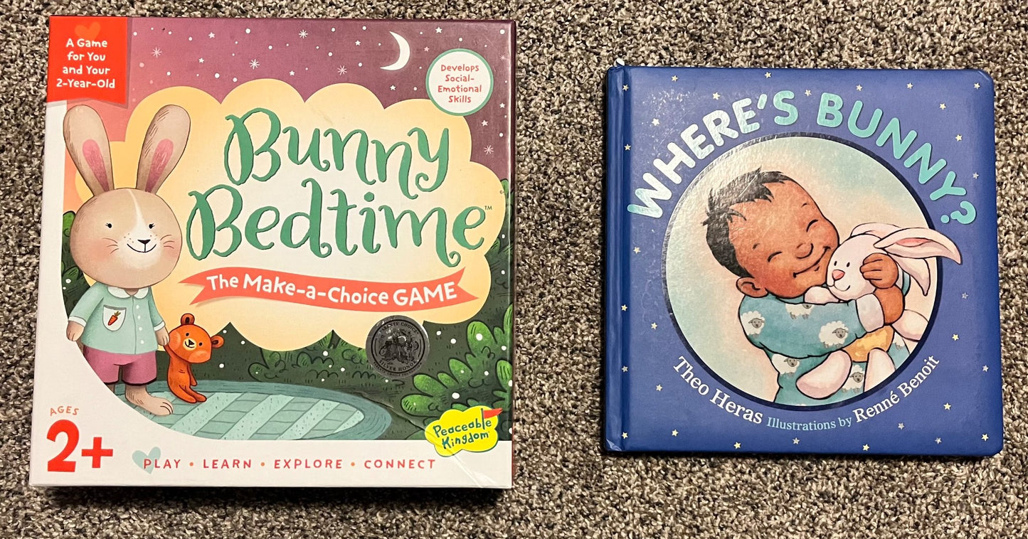 Peaceable Kingdom Bunny Bedtime Game & Book Bundle