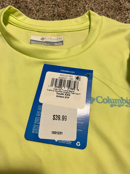 Columbia PFG Tidal Long Sleeve Shirt, XXS 4/5 (MSRP $39.99), Kids 4/4T