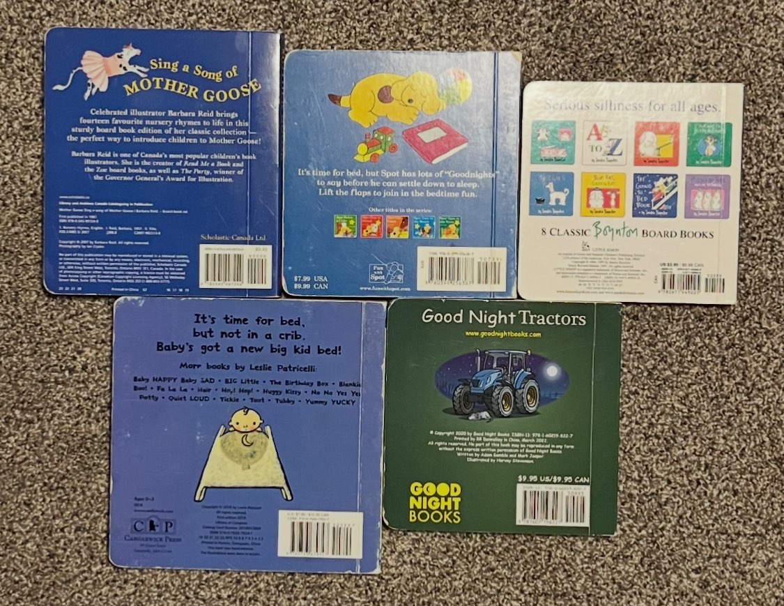 Toddler Bedtime Board Book Bundle (5)
