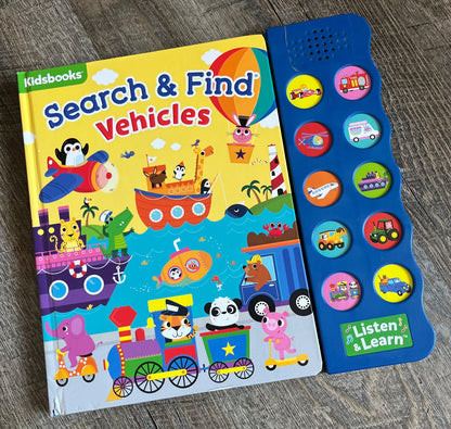 Search & Find Vehicles Book with Sounds