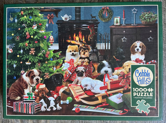 Cobble Hill 1000 Piece Christmas Puppies Puzzle