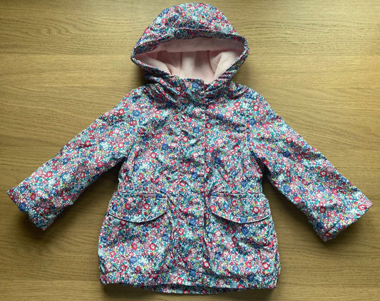 Floral Fleece Lined Jacket, Size 12 mos