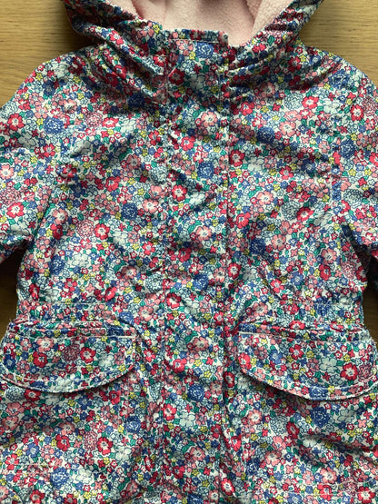Floral Fleece Lined Jacket, Size 12 mos
