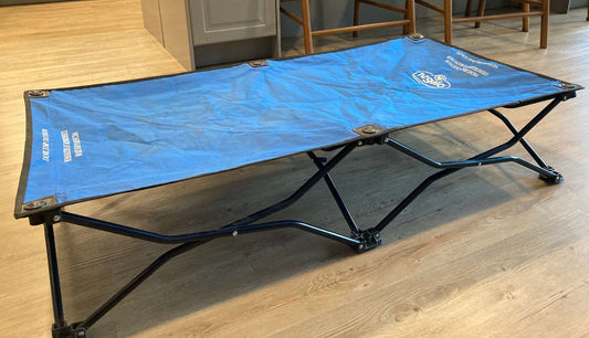 Portable Toddler Cot/Bed in Royal Blue, Size 48x24x9 Inch