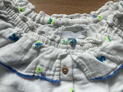 White Cotton Blouse, Size 2-3, Kids 2T