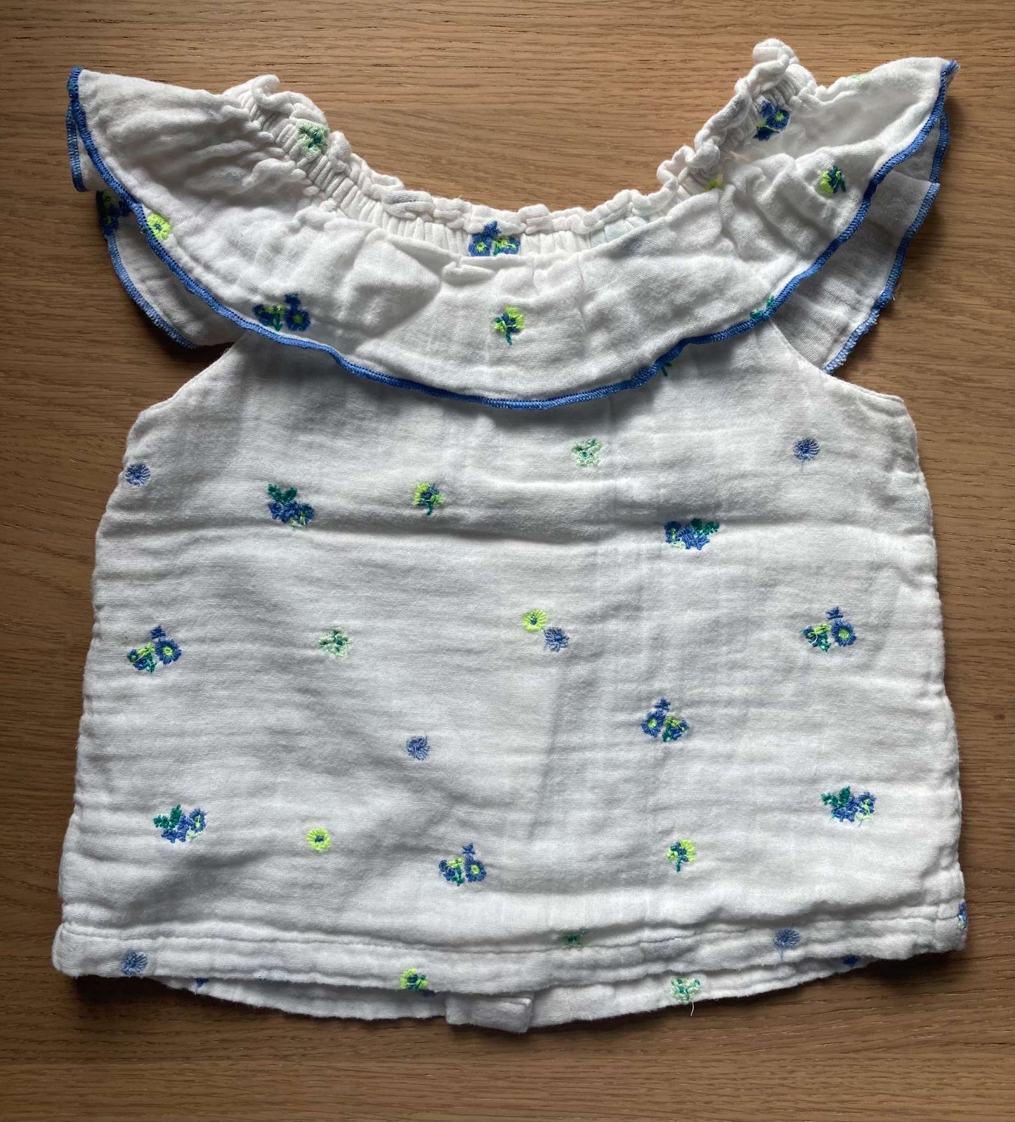 White Cotton Blouse, Size 2-3, Kids 2T