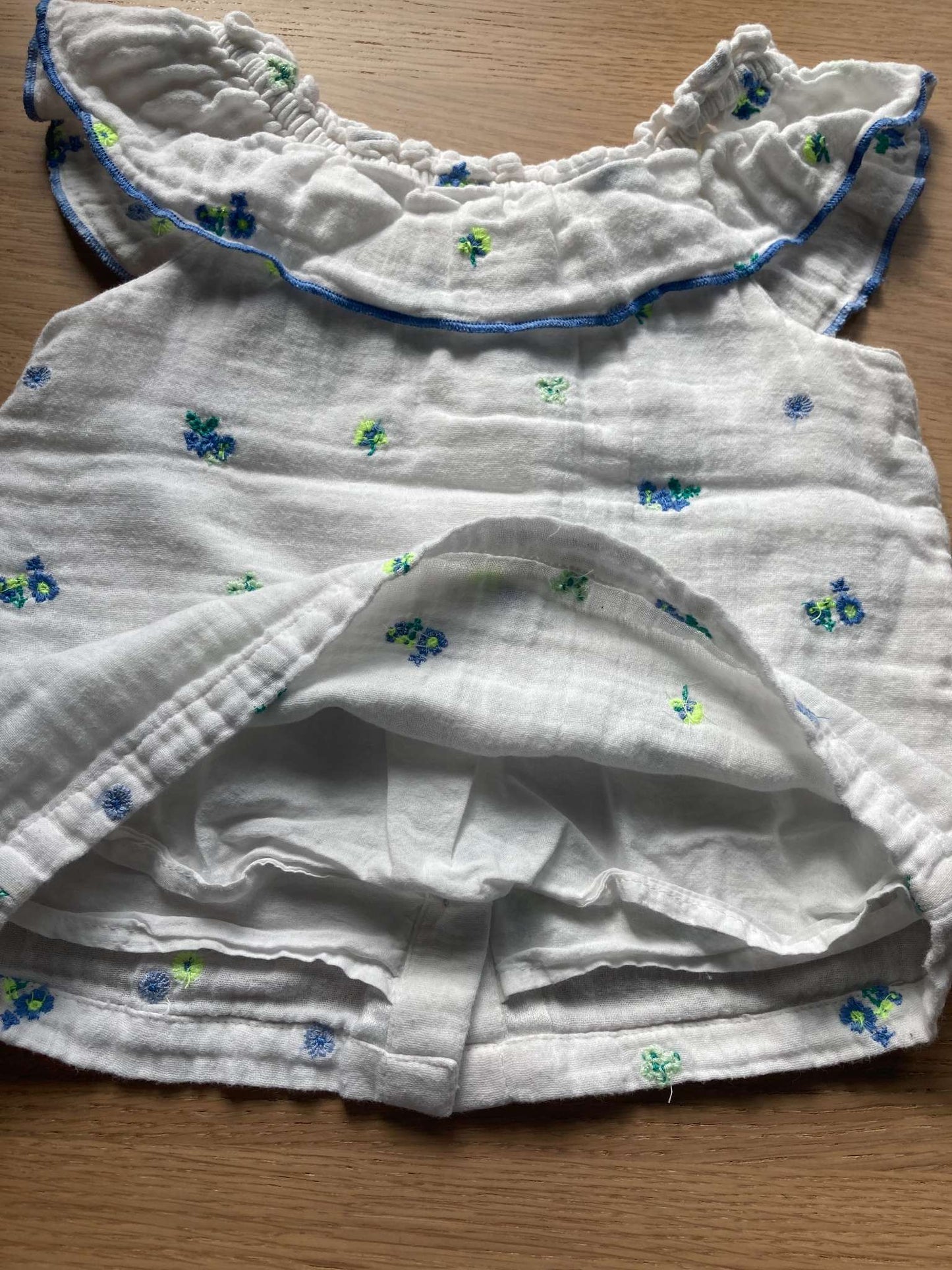 White Cotton Blouse, Size 2-3, Kids 2T