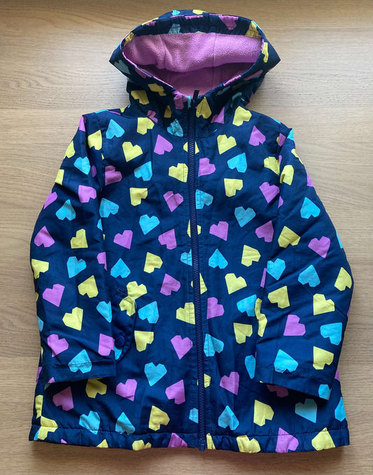 Navy Blue Jacket with Hearts, Size 6, Kids 6/6X (extra small)