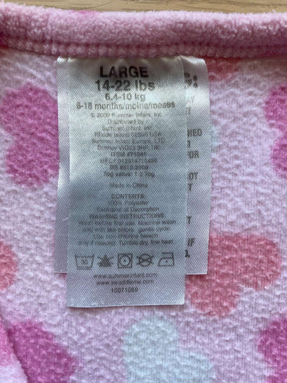 Pink Fleece Sleepsack, Size 6-18 mos, 12-18 Months (Large)