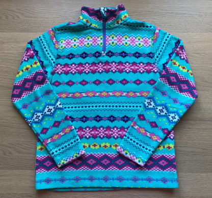 Emerald Fleece Sweater, Size 6-7, Kids 7 & 8 (small)