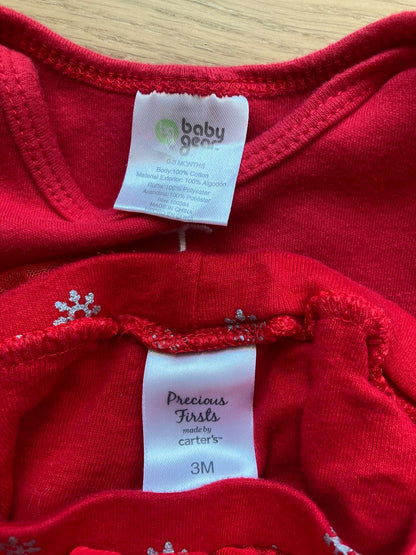 Bundle Christmas Outfit, size 0-3 mos, Kids 3 Month (0-3M)