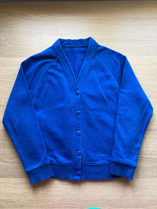 Royal Blue Cardigan, Size 6-7, Kids 6/6X (extra small)
