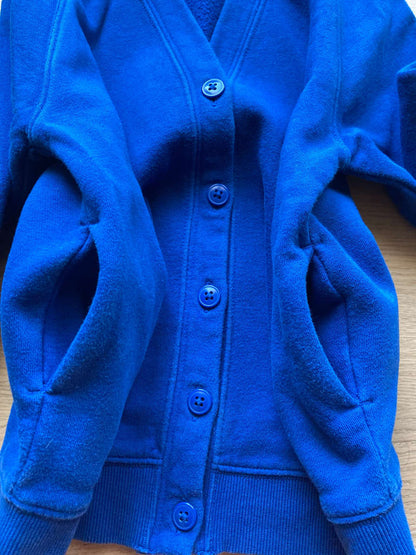 Royal Blue Cardigan, Size 6-7, Kids 6/6X (extra small)