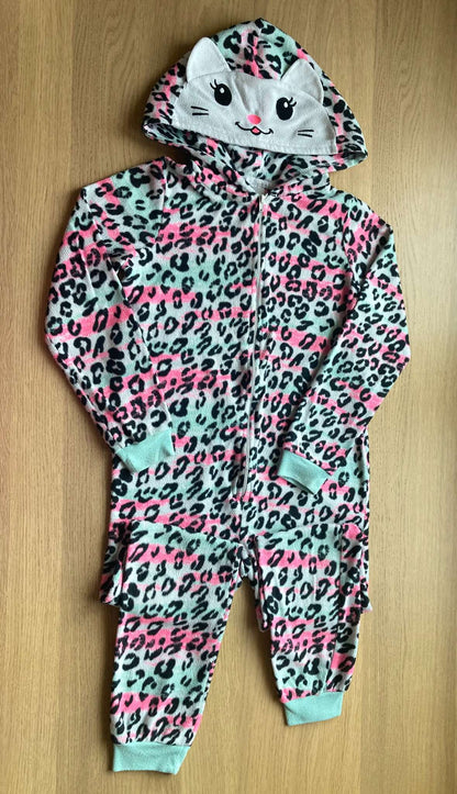 Bundle Two Fleece Onesie Pajamas, Size 6, Kids 6/6X