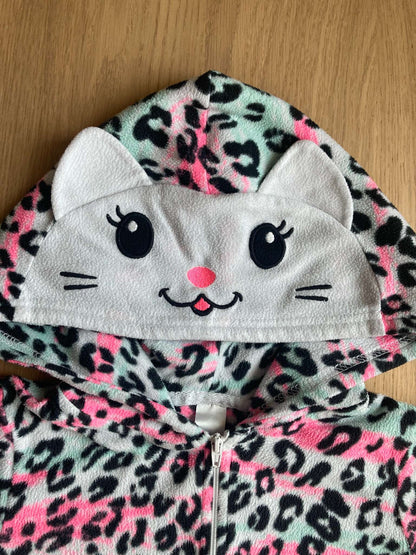 Bundle Two Fleece Onesie Pajamas, Size 6, Kids 6/6X (extra small)