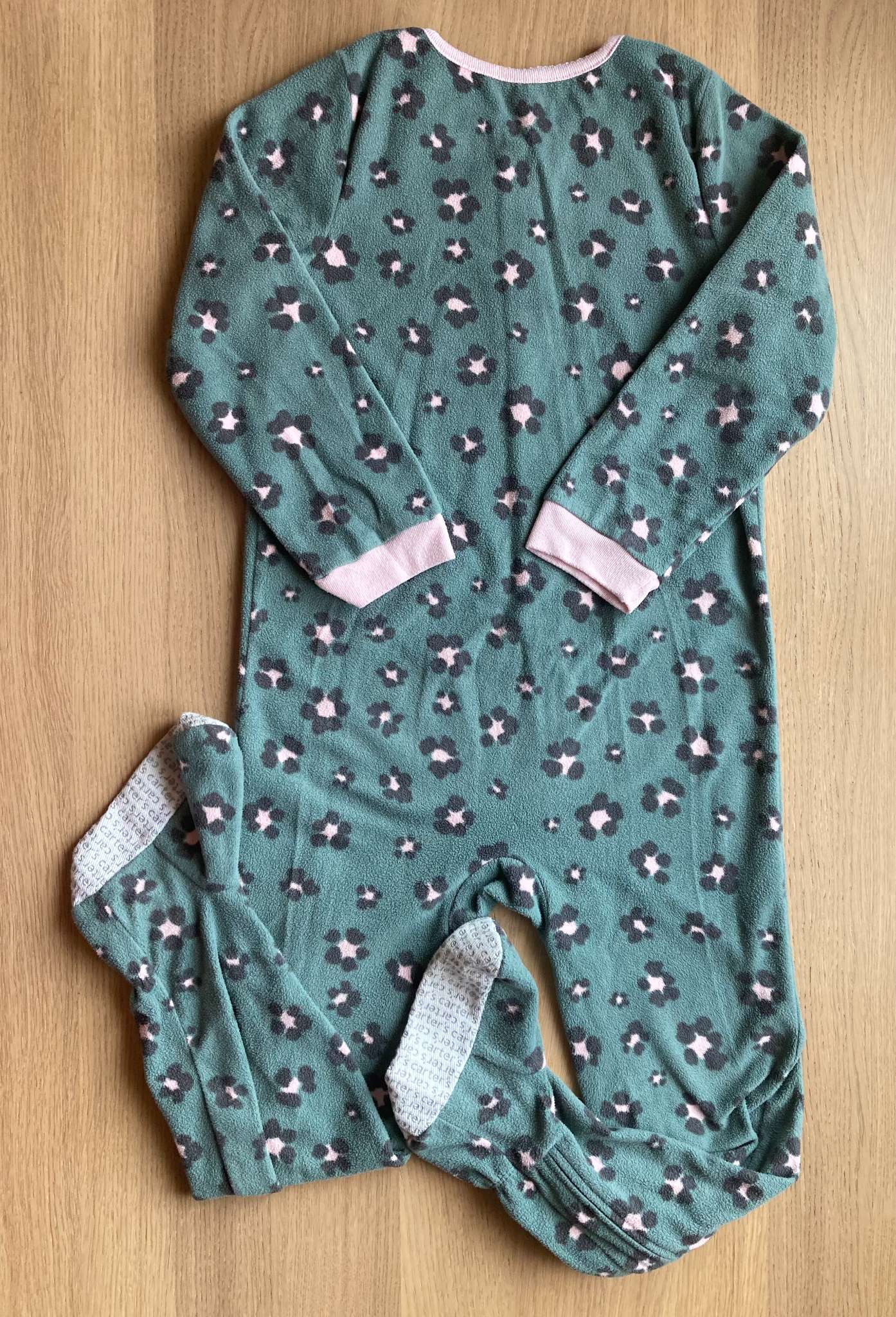 Bundle Two Fleece Onesie Pajamas, Size 6, Kids 6/6X (extra small)