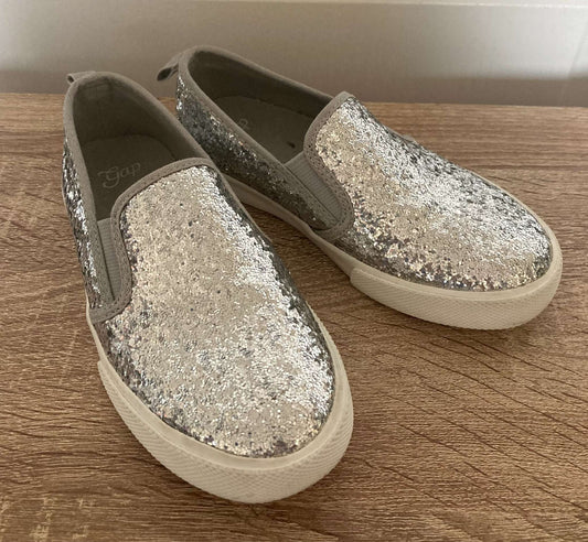 Silver Sequence Shoes, Size 12, Shoes 12 (Toddler:2-4yr)