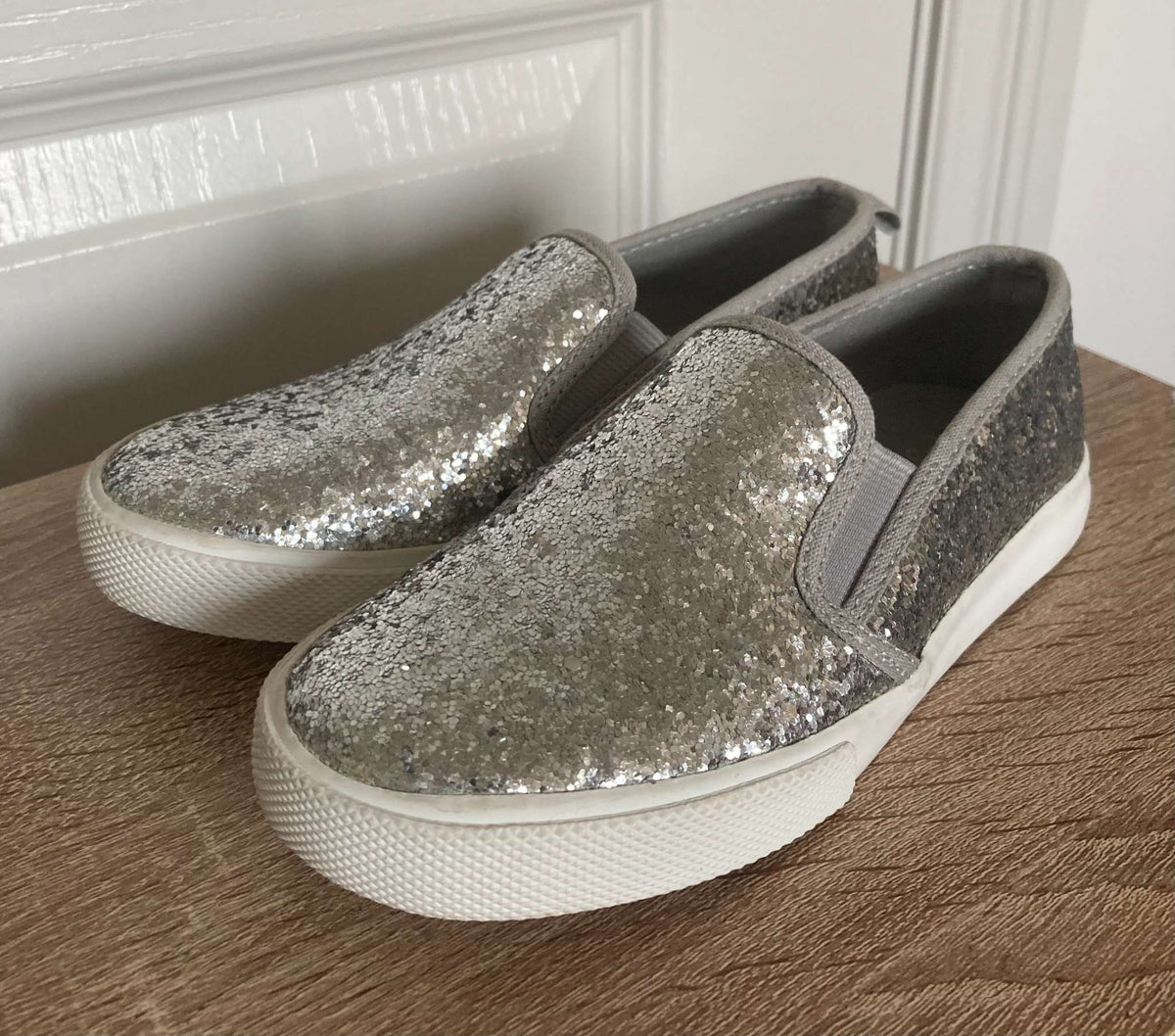 Silver Sequence Shoes, Size 12, Shoes 12 (Toddler:2-4yr)