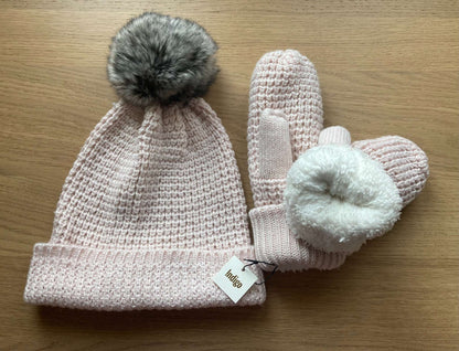 NEW Bundle Fall/Winter Hat & Mittens, Size 9-10, Kids 10