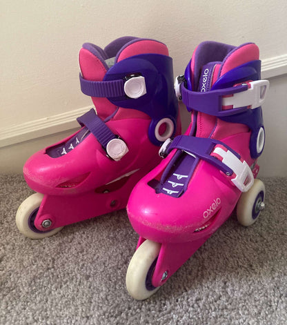 Roller Skates w/ Adjustable Size, Size 9-10,5, Shoes 9.5 (Toddler:2-4yr)