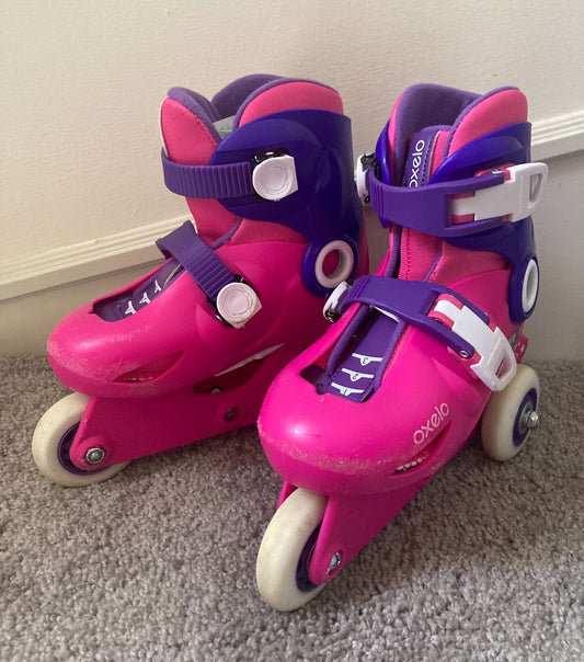 Roller Skates w/ Adjustable Size, Size 9-10,5, Shoes 9.5 (Toddler:2-4yr)