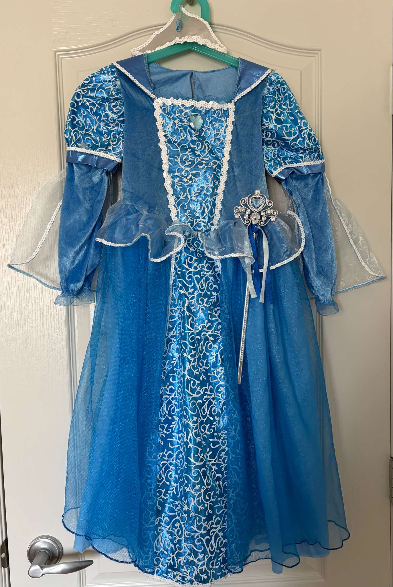 Elegant Blue Costume Dress, Size 5-7, Kids 6/6X