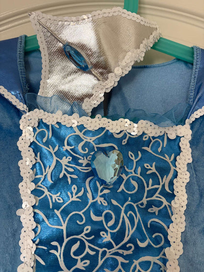 Elegant Blue Costume Dress, Size 5-7, Kids 6/6X