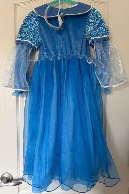 Elegant Blue Costume Dress, Size 5-7, Kids 6/6X