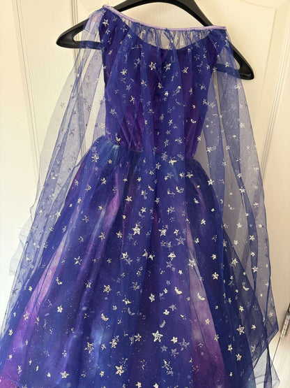Full-Skirted Night Sky Costume Dress, Size 5-6, Kids 6/6X