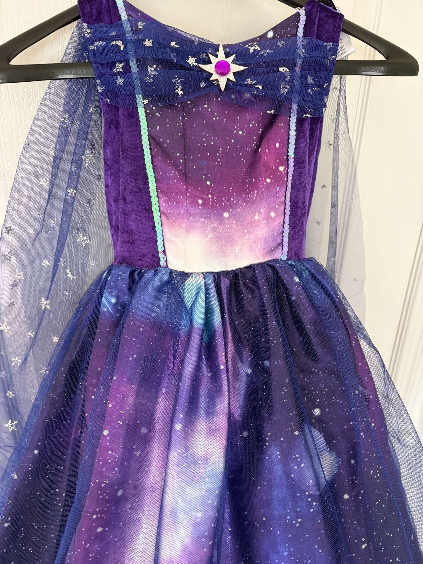 Full-Skirted Night Sky Costume Dress, Size 5-6, Kids 6/6X