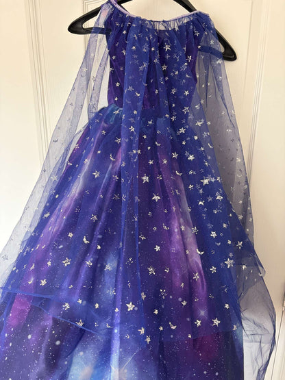 Full-Skirted Night Sky Costume Dress, Size 5-6, Kids 6/6X